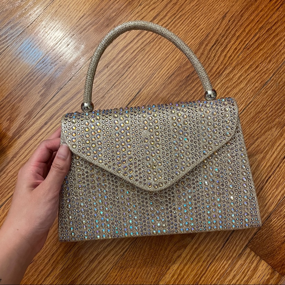 sequined handbag